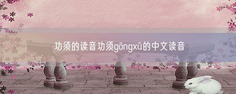 功须的读音功须gōngxū的中文读音